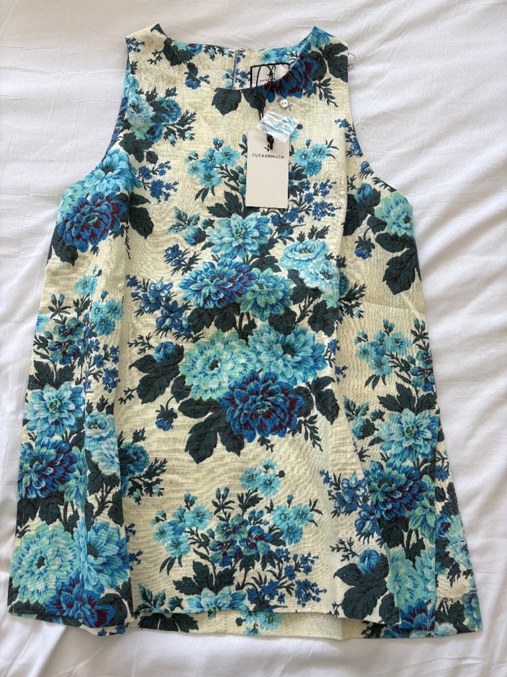 Tuckernuck linen floral sleeveless top